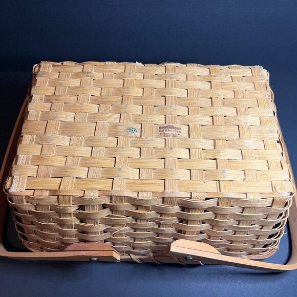 Vintage Spring 1999 Bath & Body Works Special Edition Wicker Basket w/ Handles - Picture 8 of 9